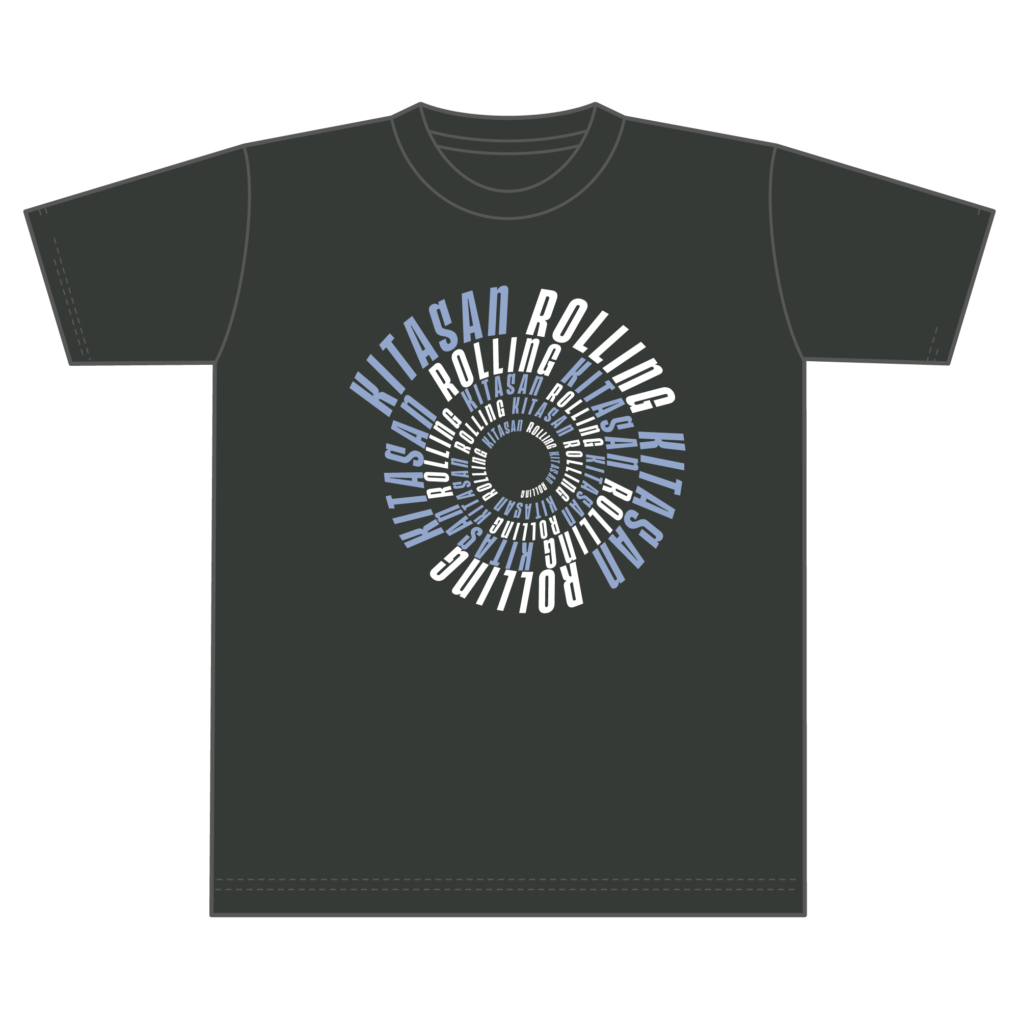 ローリングTシャツ（スモークブラック）